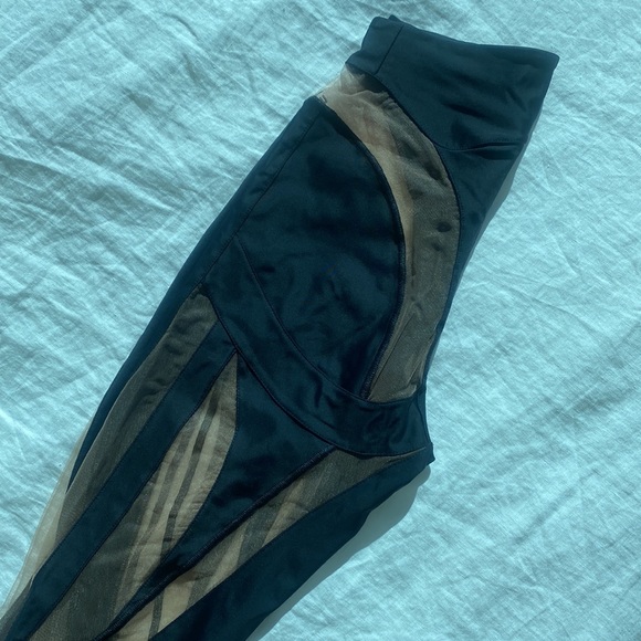 Mugler Sheer Panel Stirrup Legging - Leggings